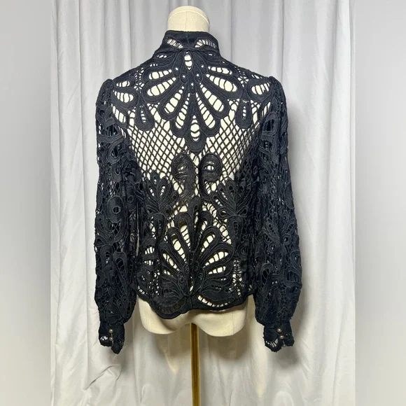 Anthropologie Embroidered Lace Top | XS - Picture 6 of 10